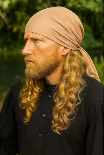 Vista 3 de ThePirateDressing Pirate Medieval Renaissance Halloween Costume Linen Triangle Bandana