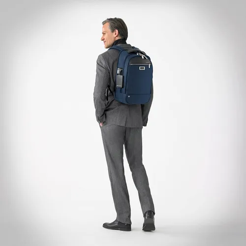 Vista 13 de Briggs & Riley Mochila Work, Azul Marino, Medium Backpack, Mochila mediana Work