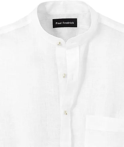 Vista 2 de Paul Fredrick Camisa casual de lino de ajuste clásico para hombre