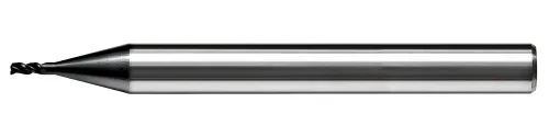 Vista 2 de Kyocera EE. UU. Hecho 3 Flauta vástago reforzada esquina Radius End Mill AX Coated titan-ax