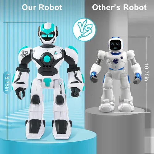 Vista 7 de HPROMOT Robot de juguete RC para niños, robot de control remoto, sensor de gestos inteligente, recargable y programable, robot para caminar, bailar