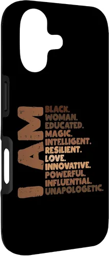 Vista 3 de I Am Black Woman Melanin Africa Pride History BHM Women Gift Case for iPhone 17