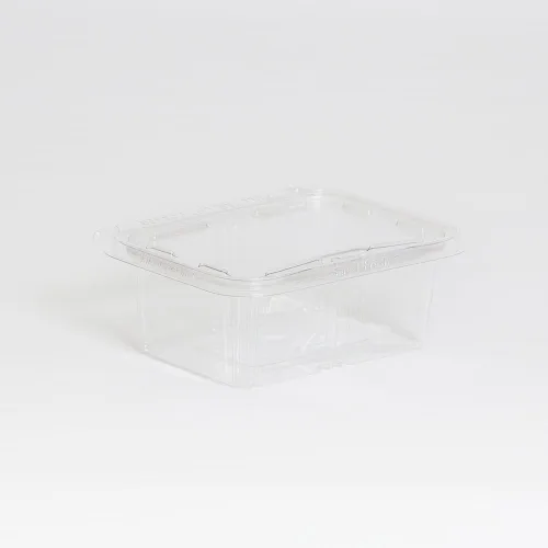 Vista 4 de Inline Ts32 Safe T Fresco Tamper Evidente 32 Oz Plástico Transparente Con Bisagras Contenedor