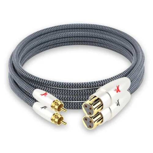 Vista 6 de Cable XLR equilibrado, paquete de 2, macho a hembra, 3 pines, 2.4 pies/2.5 ft, chapado en oro de 24 quilates