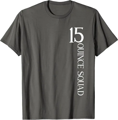 Vista 51 de Quince Squad Quinceanera 15th Birthday - Camiseta de quinceañera para niñas Asphalt Grey