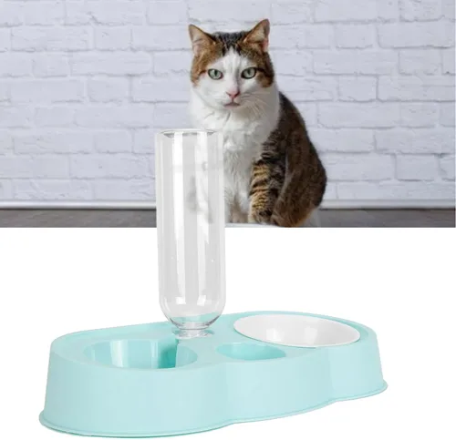 Vista 5 de Dispensador de agua para cachorros, alimentador automático doble para gatos, dispensador de agua para mascotas, dispensador de agua para gatos