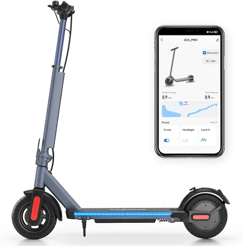 Vista 10 de Caroma Electric Scooter Adults, 350W/500W Motor, Top Speed 20/25 Mph & 30 Miles Range, 8.5" Solid Tires, Cruise Control E Scooter for Adults
