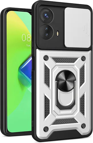 Vista 61 de Compatible con carcasa de soporte Infinix Zero Ultra 5G, con cubierta de lente de cámara deslizante compatible con funda Infinix Zero Ultra 5G Negro