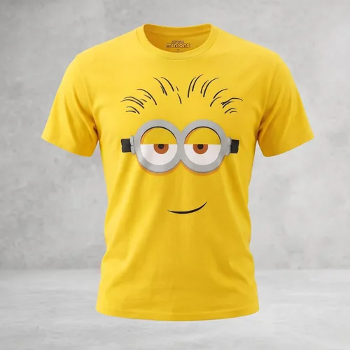 Vista 3 de Minions Big Face - Camiseta de disfraz de Halloween para adultos, Bob, Stuart o Kevin