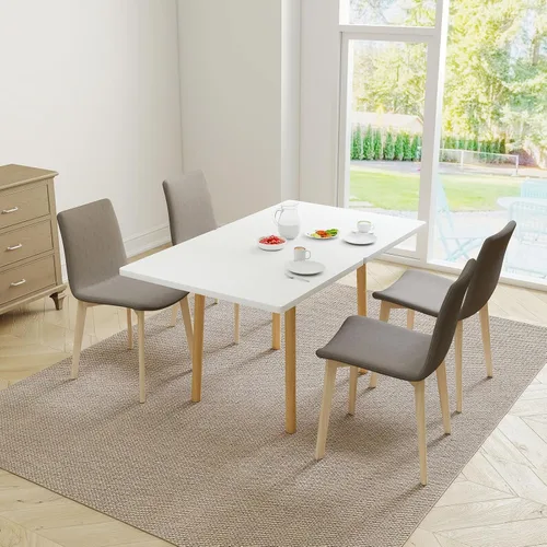 Vista 3 de 47" personas giratorias plegables de madera de la tabla de comedor de la mesa de comedor de la cocina 4-6