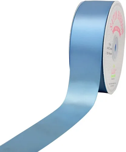Vista 31 de Creative Ideas Cinta de satén sólido, 1-1/2 pulgadas por 50 yardas, azul antiguo, sólido