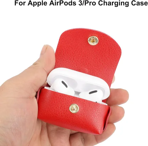 Vista 6 de Bocasal Una elegante funda tipo cartera cruzada para iPhone 14 Pro Max + una funda delgada de cuero para AirPods Pro