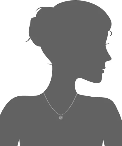 Vista 5 de G&H - Juego de aretes colgantes y colgantes de plata de ley con forma de corazón de filigrana, Metal