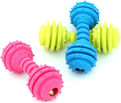 Vista 3 de balacoo 3 piezas de juguetes para masticar para perros, juguetes para masticar con barra para perros, juguete para masticar, anillo perforado