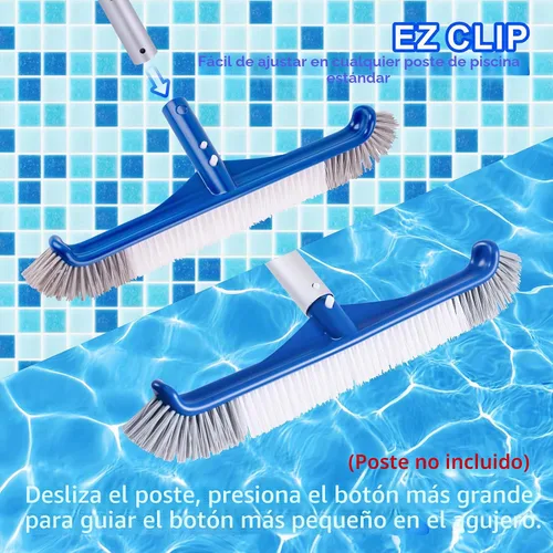 Vista 5 de POOLAZA Cabezal de cepillo de piscina de 17.5 pulgadas con extremos curvos