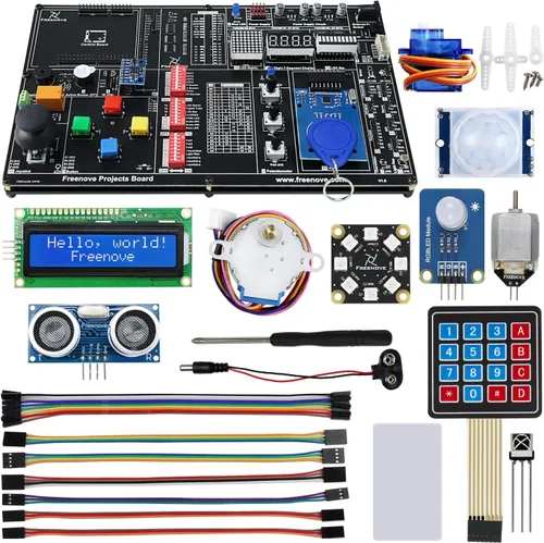 Vista 8 de Freenove Kit de proyectos con placa de control V4 (compatible con Arduino IDE), tutoriales detallados de 238 páginas, 46 proyectos, sin soldadura
