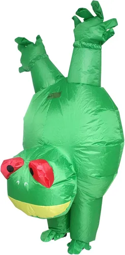 Vista 2 de IRETG Disfraz inflable original al revés para adultos, divertido disfraz inflable para fiesta, juego familiar
