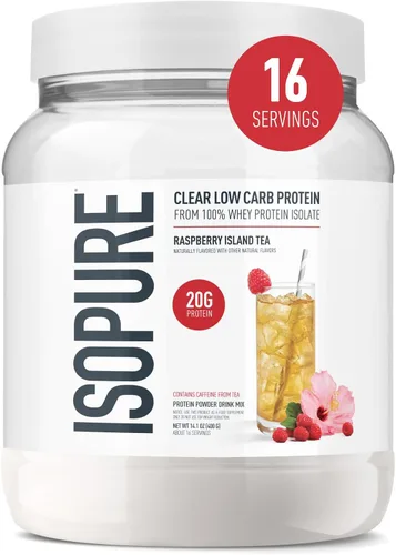 Vista 15 de Isopure - polvo de proteína de suero de leche con sabor a fruta ligera refrescante