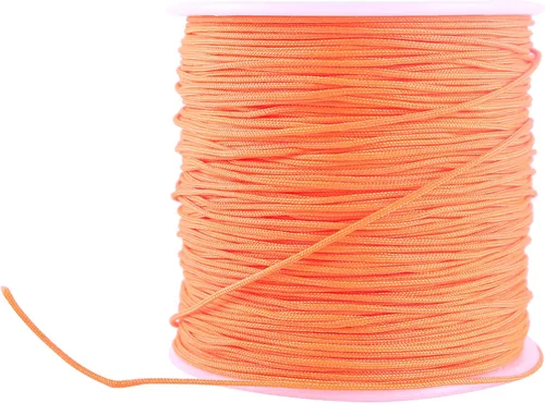 Vista 150 de KONMAY 1 rollo de cuerda de nailon de 150 yardas, trenzado de 0.016 in de nailon Shamballa Macramé/cordón de cuentas, cordón de nudo chino, cuerda
