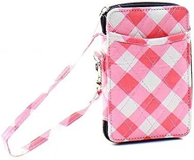 Vista 3 de Gingham - Mini cartera acolchada (azul)