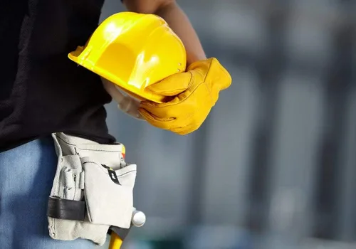 Vista 4 de Guantes de trabajo de cuero perfectos para jardinería, corte, construcción, motocicleta, hombres y mujeres, 1 par
