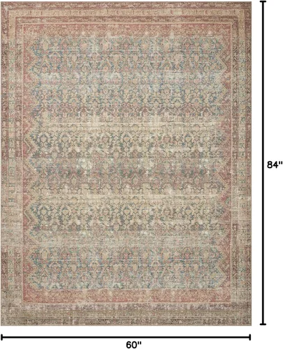 Vista 99 de Loloi Angela Rose Aubrey Collection AUB-02 - Alfombra decorativa de 2 pies 3 pulgadas x 3 pies 9 pulgadas, altura de pelo 0,19 pulgadas, diseño