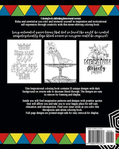 Vista 2 de Inspirational Adult Coloring Book For Women Of All Ages black girl coloring books for adults Celebrating Unapologetically Dope Black Women al