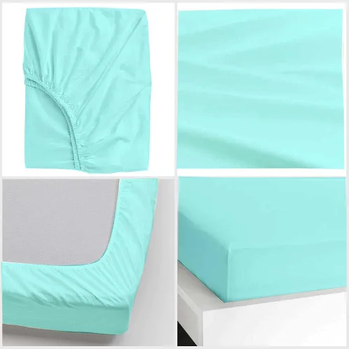 Vista 2 de Crown Collection Sábanas bajeras de 600 hilos, 100% algodón egipcio, 8 piezas, bolsillo profundo de 12 pulgadas con 16 fundas de almohada