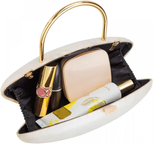 Vista 8 de YYW Monederos de mano para mujer, con forma de concha acrílica, lindo bolso de noche con cadena para fiesta de boda