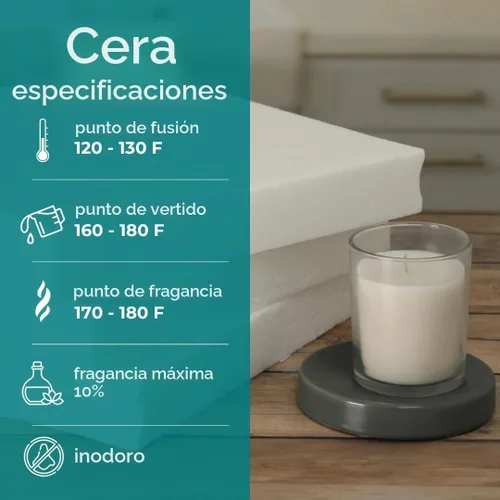 Vista 3 de Direct Candle Supply - Mezcla de cera de soja y coco para hacer velas - Mezcla cremosa de 5 libras para formulación de fragancias de alta carga