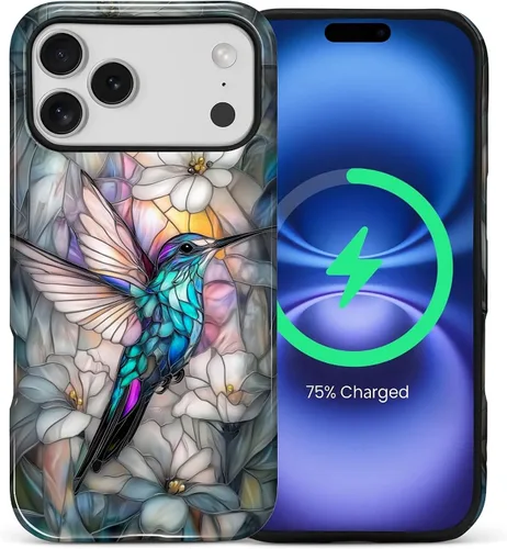 Vista 96 de Funda Compatible con iPhone 13/14 [Compatible con MagSafe] Protección de Doble Capa de Cáscara Dura Híbrida, Funda Magnética Protectora a Prueba