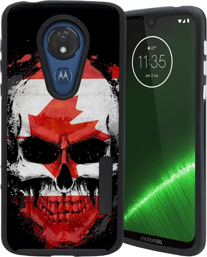 Vista 10 de CasesOnDeck - Carcasa compatible con Motorola Moto E5 Plus y Moto E5 Supra[Grip Tactical] de dos piezas con carcasa rígida y piel flexible