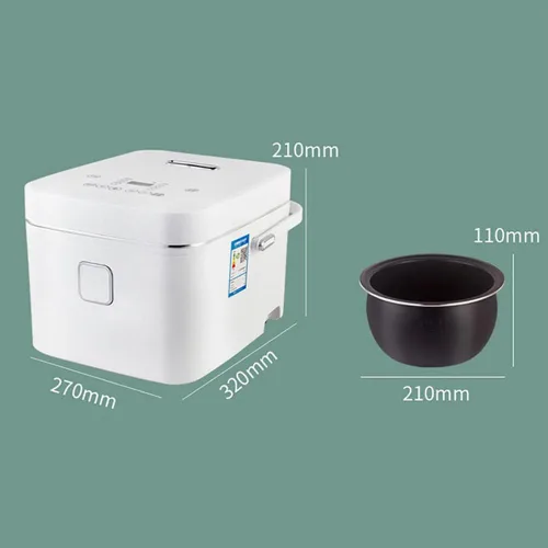 Vista 2 de Inicio Olla arrocera multifuncional 3L - Olla a presión de panel táctil de 550 W, utensilios de cocina inteligentes, verde