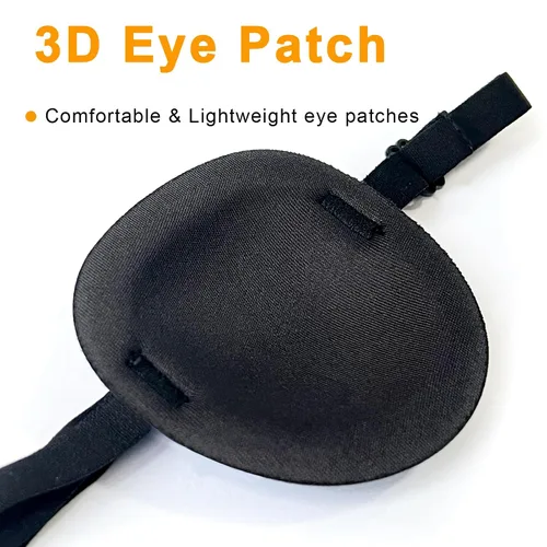 Vista 2 de 4 parches para los ojos, parches para los ojos súper suaves, parche médico ajustable 3D para adultos y niños, parches para ojos perezosos para ojos