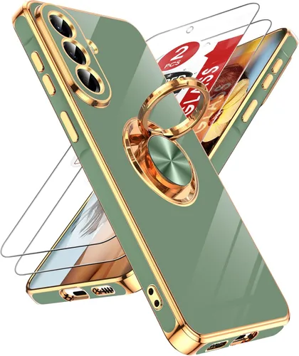 Vista 30 de LeYi Funda para iPhone XR: con Protector de Pantalla de Vidrio Templado [Paquete de 2] Soporte de Anillo Giratorio de 360°, Soporte Magnético