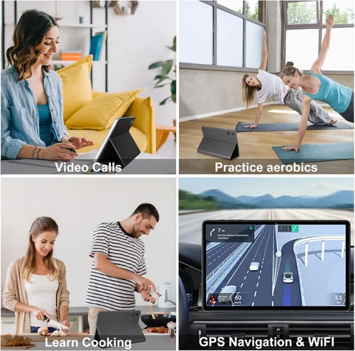 Vista 7 de Tableta Android 15 de 10.1 pulgadas 30GB+128GB+1TB ampliable, 2025 Octa-Core 8000mAh con teclado y ratón, Inteligencia Artificial Gemini, 5G WiFi
