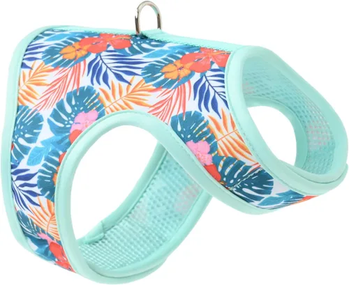 Vista 15 de Mile High Life Arnés para perro, chaleco floral de malla de aire para perros y gatos pequeños de 20 libras, fácil de poner, cierre fácil ajustable