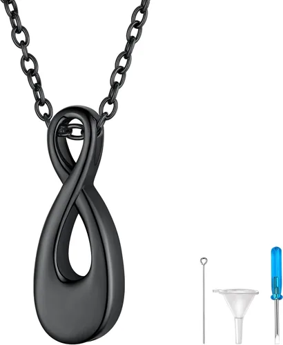 Vista 268 de FindChic Collares personalizados con urna para cenizas, barra vertical, gato, luna, reloj de arena, garra de perro, acero inoxidable, chapado en oro
