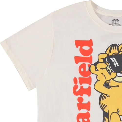 Vista 3 de Garfield Camiseta para mujer The Cat Ropa clásica para mujer Jon Arbuckle y Odie Tie Dye Tee