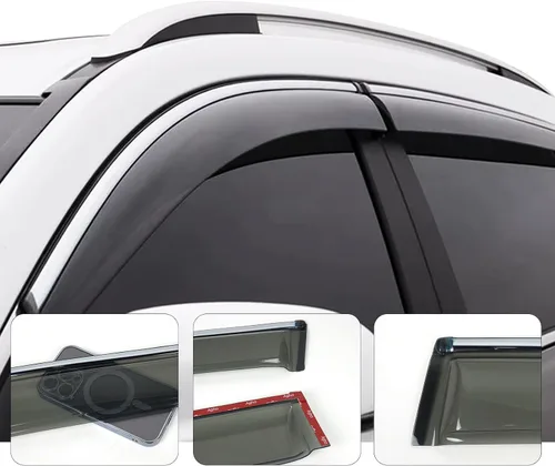 Vista 5 de 4 deflectores de ventana para Honda CRV CR-V 2007-2011, cromados