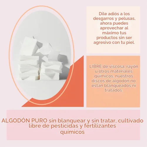 Vista 5 de White Rabbit Naked Cotton Classic - Almohadillas de algodón 100% premium para uso de tóner, removedor de maquillaje y máscaras Sin blanquear, sin