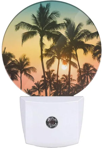 Vista 21 de EKOBLA Bonita luz nocturna de oso, bonito patrón de oso blanco enchufable a la pared con sensor de atardecer a amanecer, luz nocturna LED de 0.5 W