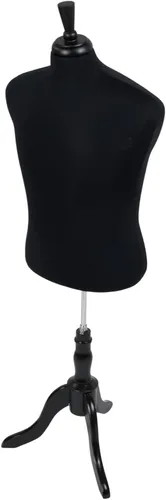 Vista 8 de SSWBasics Forma de modista de camisa de jersey negra masculina - Torso de maniquí para coser - Pinnable