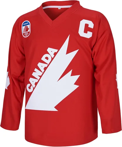 Vista 2 de Camiseta de hockey sobre hielo para hombre #99 Gretzky Labatt Team Coupé Canadá Cup cosida
