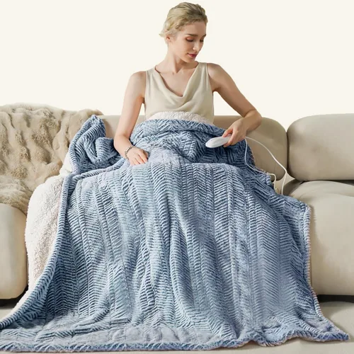 Vista 33 de Manta Eléctrica Térmica de 50" x 60" - Manta Térmica Eléctrica con 5 Niveles de Calefacción y 3 Horas de Apagado Automático, Lavable a Máquina
