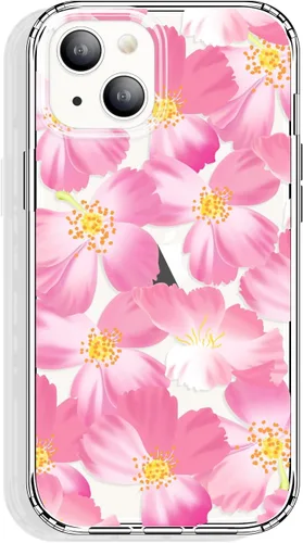 Vista 21 de GYZYA Funda transparente para iPhone 14 y iPhone 13 de 6.1 pulgadas con diseño de patrón, funda protectora delgada de TPU + parachoques a prueba
