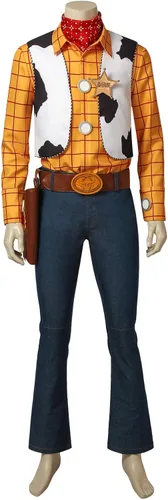 Vista 2 de LILLIWEEN Cowboy Costume Sheriff Halloween Cosplay Uniform Fancy Dress for Adults