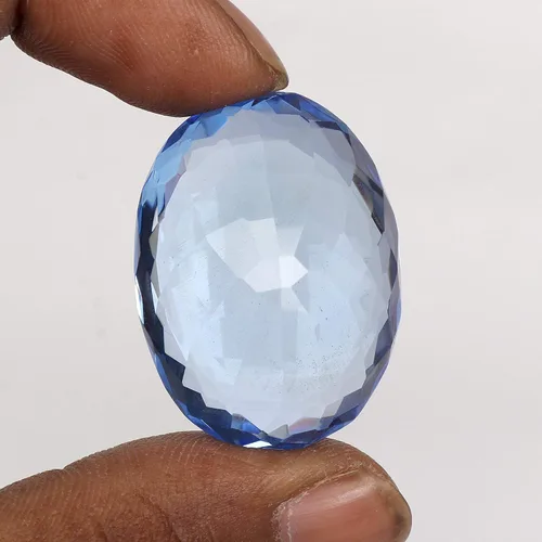 Vista 4 de REAL-GEMS Loose Gemstones For Jewelry Making 49.10-108.00 Carat. Gems Oval Cut Citrine Amethyst Topaz Alexandrite Tourmaline Aquamarine Crystal