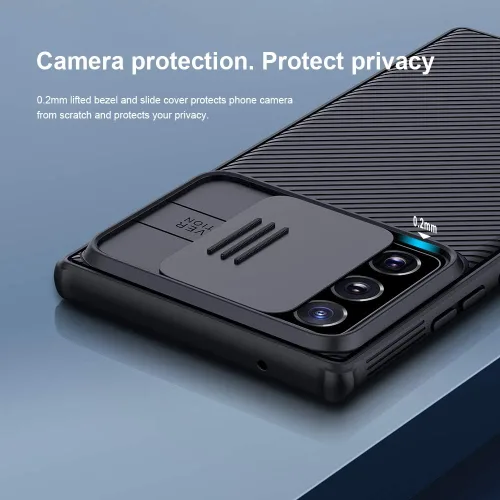Vista 2 de Funda para Galaxy Note 20 Ultra con cubierta para cámara, Note 20 Ultra Liquid Silica suave a prueba de golpes con cubierta deslizante para cámara