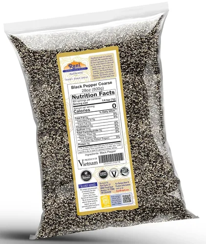 Vista 3 de Rani - Pimienta negra molida gruesa de 28 mallas (molienda de mesa) 28 onzas (1.75 libras) 28.22 oz ~ Todo natural Vegano Apto para gluten Sin